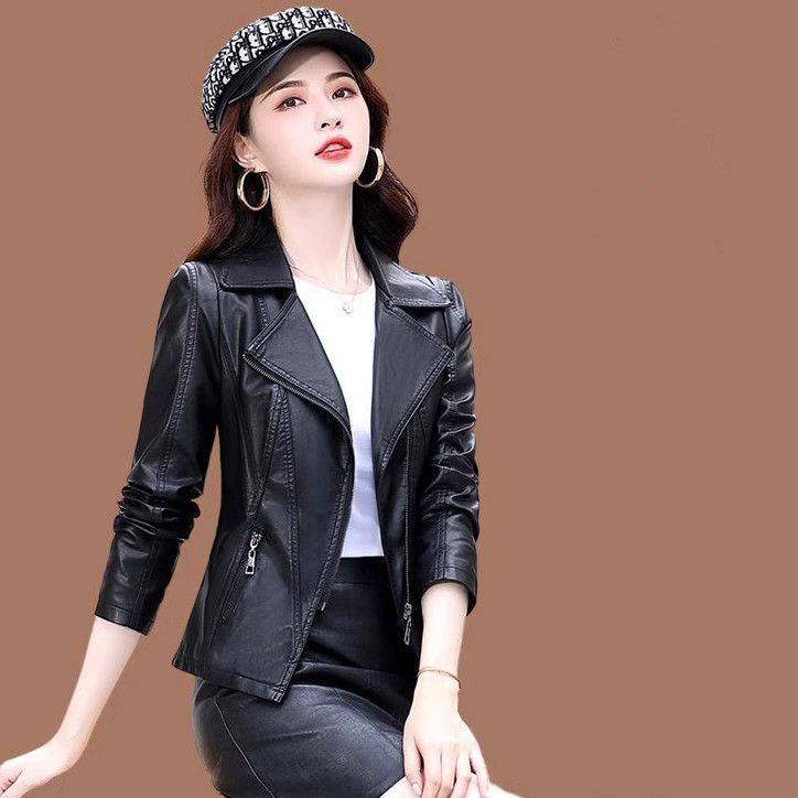 绵羊皮衣女士2025年新款秋冬季短款修身显瘦海宁皮夹克外套女气质