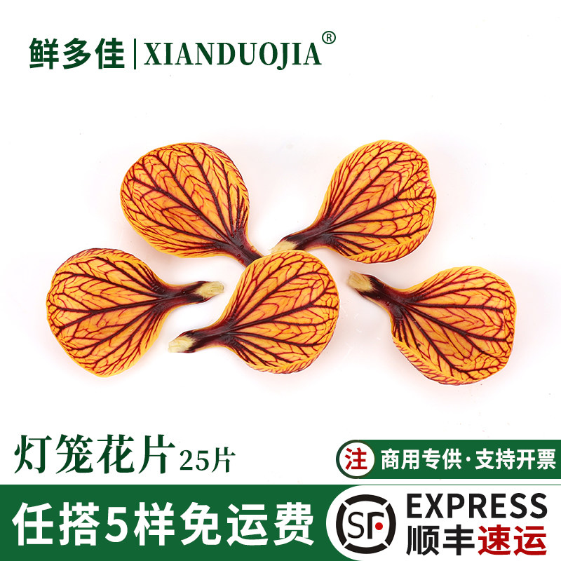 灯笼花新鲜金玲花风铃花灯笼花瓣烘焙蛋糕酒店西餐摆盘装饰花草
