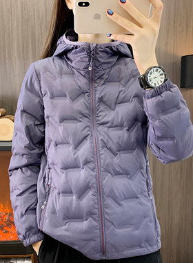 轻薄羽绒服女连帽鸭绒短款2025新款石墨烯保暖冬季时尚通勤外套男