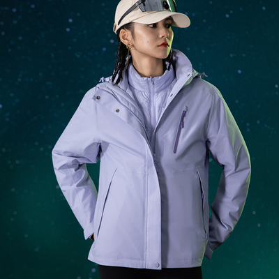 防雨防寒可拆卸男女冬羽绒冲锋衣