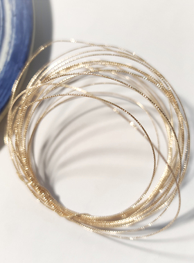 14k金硬花线手工簪子材料diy古风