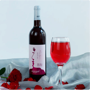 云南玫里传说玫瑰花露酒750ml低度数16度女士起泡酒酒吧酒店饮品