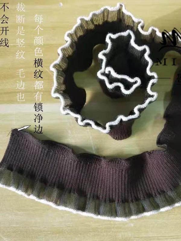 AUTUMN AND WINTER STRETCH BLACK SMALL WOOLEN FALSE COLLAR FALSE SLEEVE MATERIAL FASHION DIY WARM CUFFS KOREAN VERSION RUFFLE WHITE