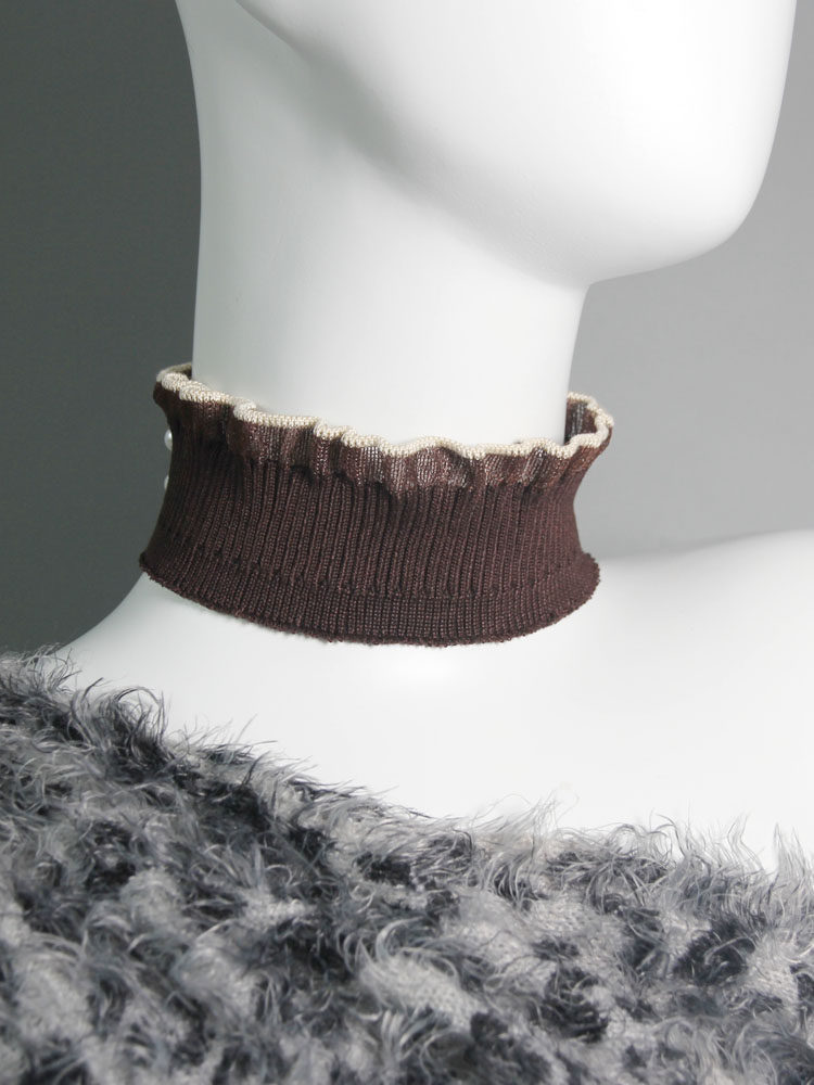 KOREAN VERSION OF KNITTED RUFFLES NECKLINE DECORATION NECK ORNAMENT WOOLEN SMALL STAND COLLAR AUTUMN AND WINTER TEMPERAMENT NECKLACE FALSE COLLAR ACCESSORIES WOMEN