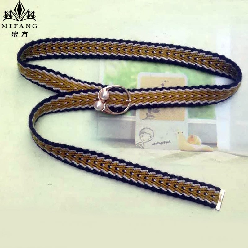 复古编制毛线腰带女针织无孔皮带牛仔裤带男女通用风衣配件带秋冬