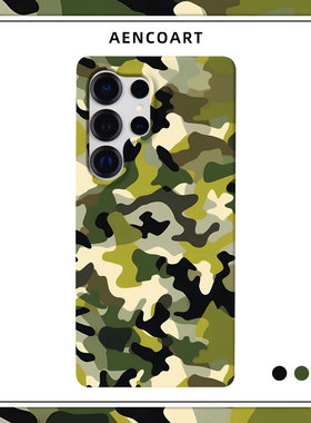 「迷彩玩家绿色」适用三星S25Ultra手机壳S24Ultra半包磨砂硬壳S24保护套S25+全包肤感原创欧美潮流小众艺术