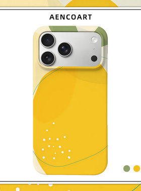 「遇见系列柠檬」适用苹果16PROMAX磨砂IPHONE15PLUS硬壳14手机壳13磁吸12半包17保护套AIR原创新款简约时尚