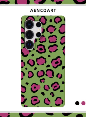 「牛油果豹纹」适用三星GalaxyS26Ultra手机壳S25u半包磨砂硬壳S24+保护套plus全包肤感轻奢风ins小众高级感