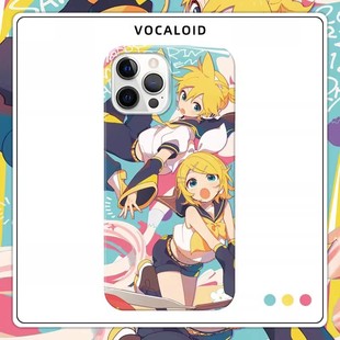 VOCALOID镜音铃镜音连二次元适用苹果iphone16promax手机壳14promax半包12磨砂13雾面手感14硬壳磁吸保护套15