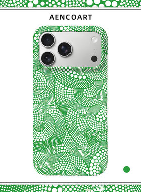 绿色波点蛇适用苹果16PROMAX磨砂IPHONE15PLUS硬壳14手机壳13MINI磁吸12半包肤感17PRO保护套AIR个性小众潮牌