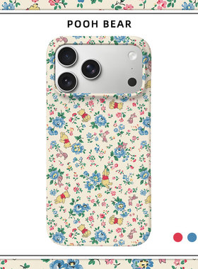 卡通小熊手机壳适用苹果17韩国进口菲林IPHONE14磨砂MAX半包16PLUS硬壳12MINI保护套15PRO小碎花AIR清新款13