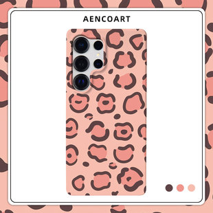 创意日韩少女 新款 「粉色豹纹」适用三星GalaxyS26Ultra手机壳S25u半包磨砂硬壳S24 保护套plus全包肤感潮个性