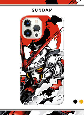 F12红色异端高达适用苹果15PROMAX磨砂IPHONE14PRO硬壳13PRO手机壳12磁吸半包肤感保护套11动漫潮牌高级感16