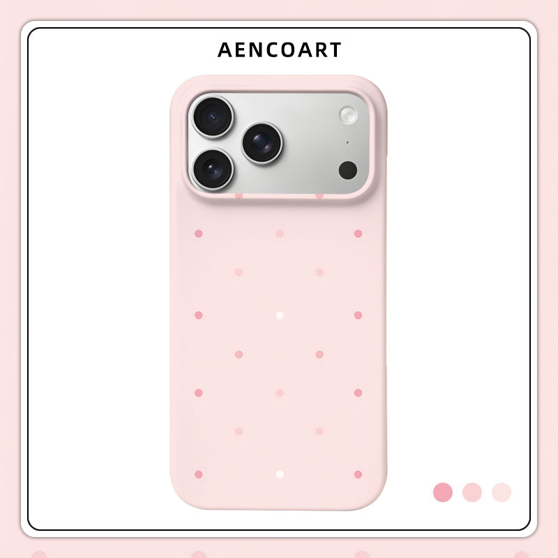 「粉波点」适用苹果18ProMax磨砂iPhone17Pro半包16Pro硬壳15手机壳14磁吸13保护套12新款高级感个性少女创意