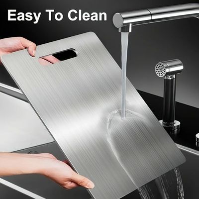 1pc High-Quality Titanium Alloy Chopping Board - Double-Side