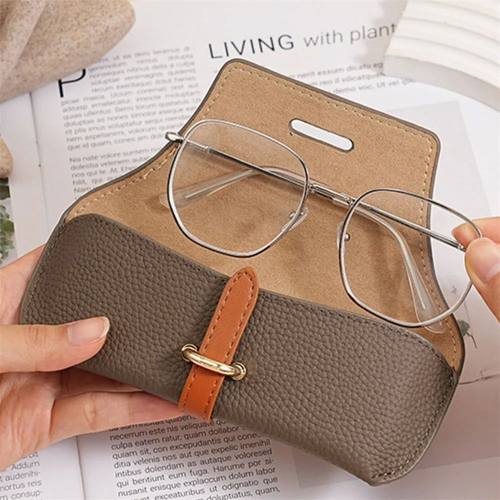 Leather Reading Glasses Bags Woman Men Portable Protective T