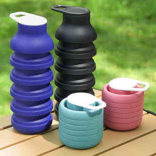 Silicone collapsible cup, silicone sports water bottle, cycl