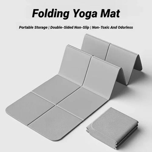 Foldable Yoga Mat Eco Friendly Tpe Folding Travel Fitness Ex