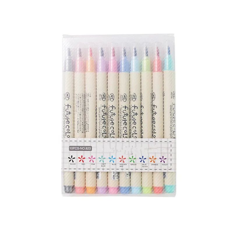 1 Set Color Watercolor Pen Soft Hair Beauty Pen Brush 10 Col