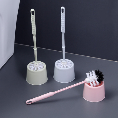 Toilet Bowl Brush and Holder Set Compact Tool Deep Cleaning