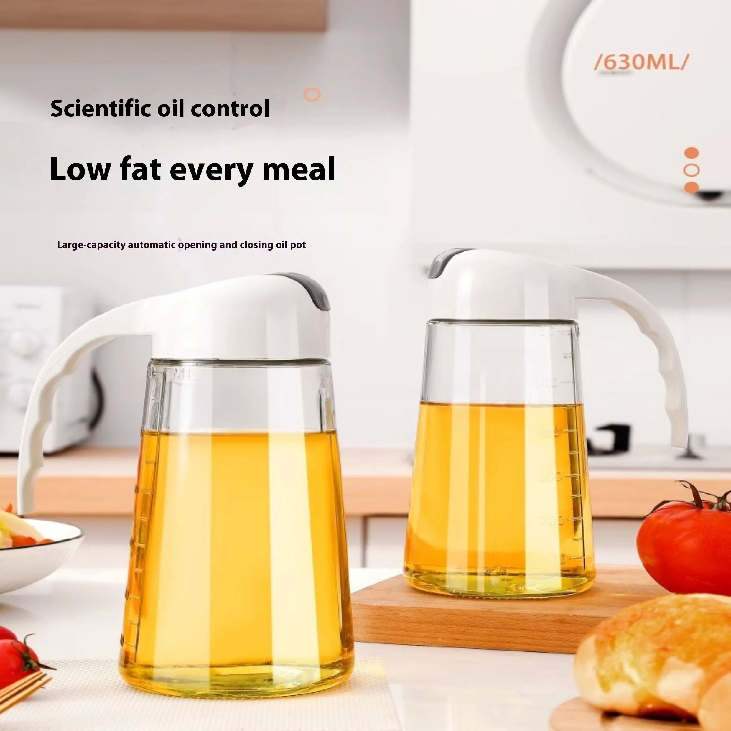300/630ml Kitchen Oil Bottle Glass Olive Oil Dispenser Oil J