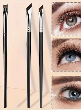 2pcs ultra-thin diagonal eyeliner brush set - fine diagonal