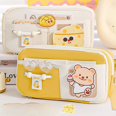 Cute Cheese Pencil Case with High Appearance Quality Small S