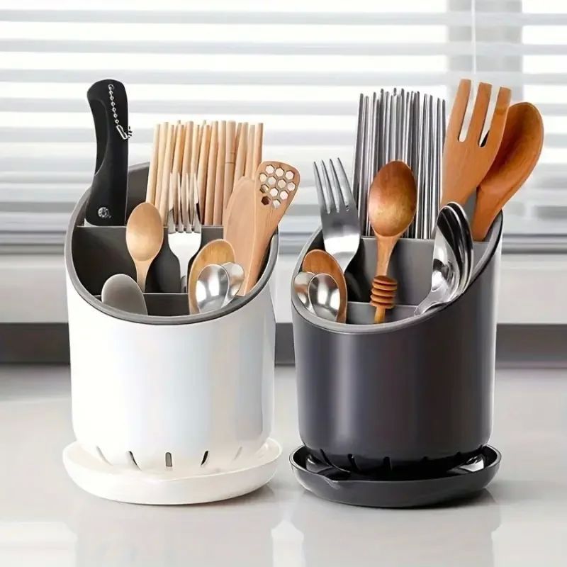 1PC Kitchen Storage Chopsticks Tube Round Space Saving Table