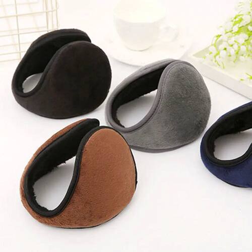 2Pcs Winter Men's Warm Earmuffs With Thick Plush Back Wear E