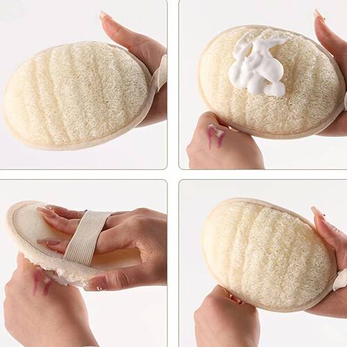 Natural Soft Shower Brush Cleaner Pad Loofah Body Scrubber B