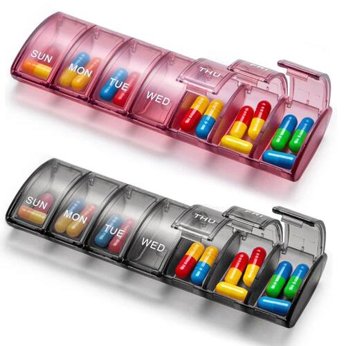 1PCS Weekly Pill Case, Medicine Planner, Vitamin Organizer B
