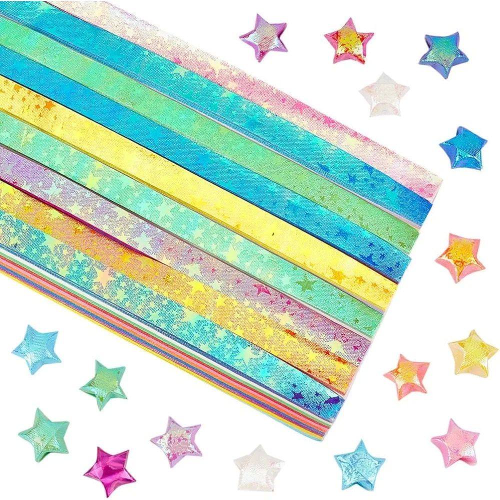 900Pcs 10 Colors Origami Star Paper Folding Stars Lucky Colo