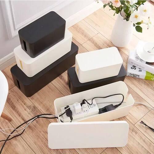 Cable Storage Box Power Board Wire Management Socket Strip W