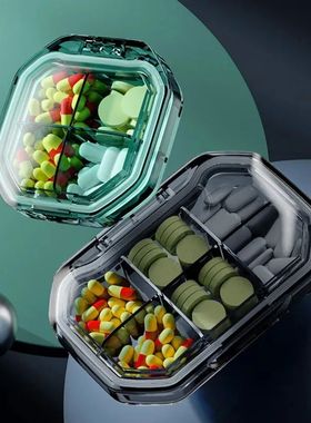 6 Grids Pill Storage Box Travel Medicines Storage Box Drug S