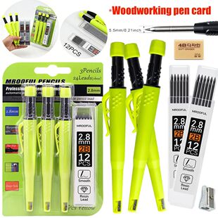 Carpenter's Pencil Card Set, Deep Hole Marking And Drawing,