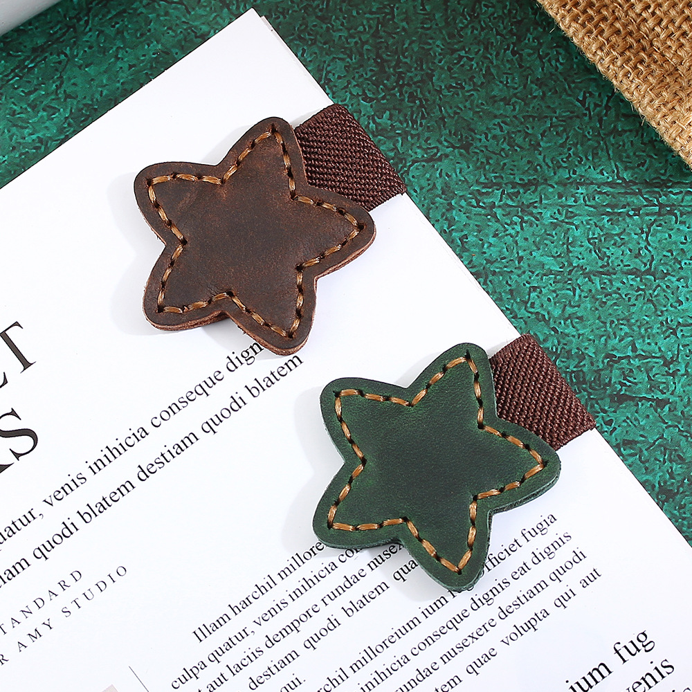 Genuine leather magnetic bookmark magnetic bookmark