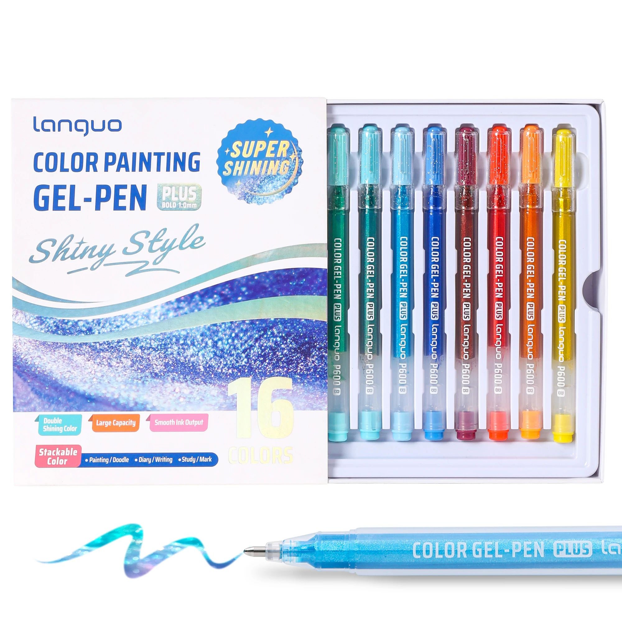 16/24Colors Super Flash Effects Gel Markers pen 1mm Painting
