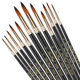 Set Brush Professional Round Point Paint Brushes 12pcs