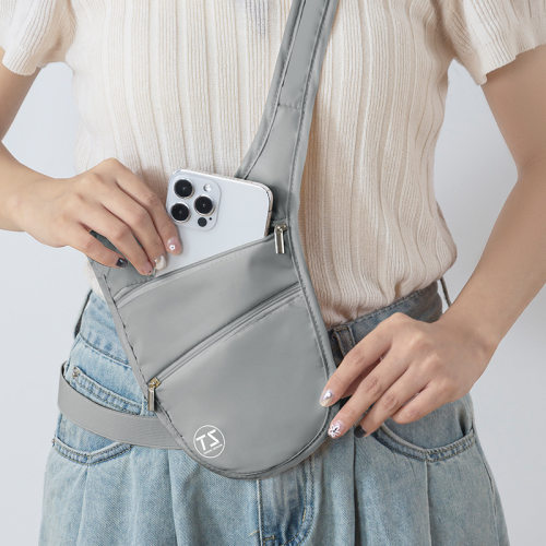 Sporting waist bag, invisible, close-fitting, theft-proof