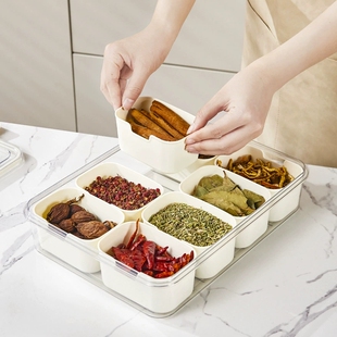 Spice storage box Food grade kitchen divider keeps fresh