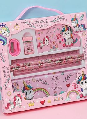 Unicorn Stationery Set Included Pencil Case Sharperner All-i