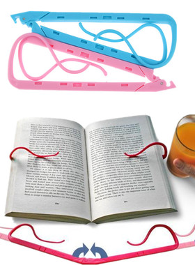 1 Pcs Book Reading Support Clip Pink Blue Bookends Office Sc
