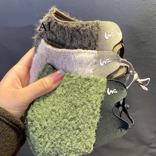 Face mask for women, warm and thickened imitation lamb wool