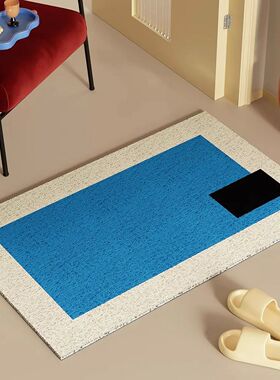 Welcome Entrance Rug PVC Door Mat Absorbs Dirt Cuttable Hall