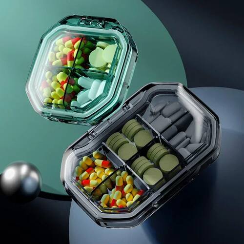 4/6 Grids Portable Pill Cases Organizer Container for Tablet