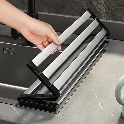 304 stainless steel kitchen sink drain rack / sinkware dish