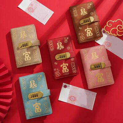 PU Leather Saving Money Binder Refillable Portable Budget Bi