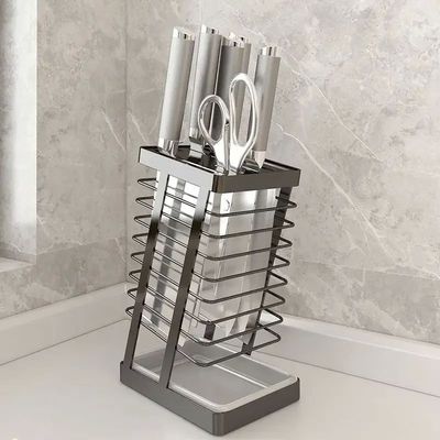 Stainless Steel Kitchen Knife Stand Tool Holder Large Capaci