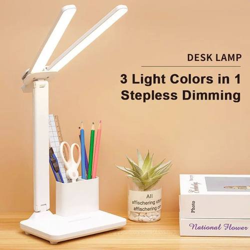 LED Desk Lamp Touch Dimming Table Lamp USB Charging Foldable