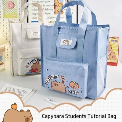 Capybara Tote School Bag Multifunction Handheld Waterproof S